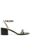 Mach&mach Audrey 55 Crystal-embellished Leather Sandals In Black