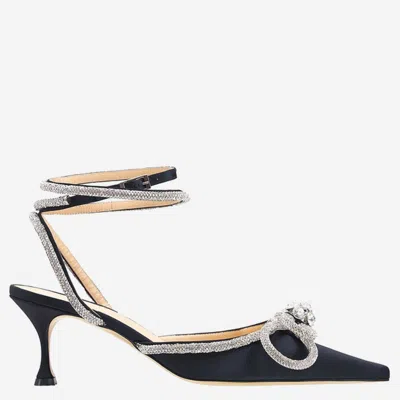 MACH&MACH BLACK BLACK SLINGABCK HEELS