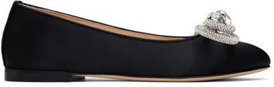 Mach&mach Black Double Bow 10 Ballerina Flats