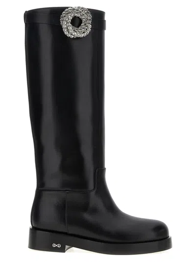 MACH&MACH BLACK GALAXY BOOTS