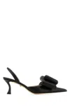 Mach&mach Le Cadeau Crystal Bow Slingback Pumps In Black