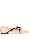 Mach&mach Bow-detail Ballerinas In Nude