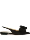 Mach&mach Bow-detail Leather Ballerinas In Brown