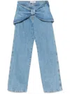 Mach&mach Bow-detailed Jeans In Blue