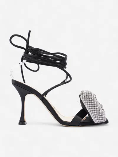 Mach&mach Nicole 100mm Embellished Bow Sandals In Black