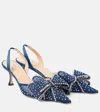Mach&mach Cadeau 65 Embellished Slingback Pumps In Blue
