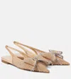 Mach&mach Cadeau Embellished Ballet Flats In Beige