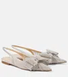 Mach&mach Cadeau Embellished Ballet Flats In Grey