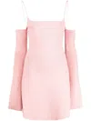Mach&mach Crystal Bow Mini Dress In Pink
