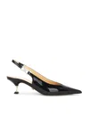 Mach&mach Crystal Bow Pointed Toe Slingback In Black