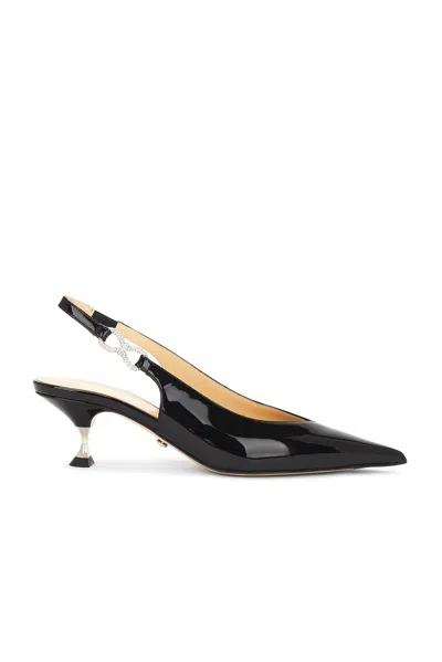 MACH&MACH CRYSTAL BOW POINTED TOE SLINGBACK