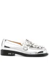 Mach&mach Crystal-embellished Loafers In Silver