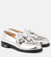 Mach&mach Crystal-embellished Loafers In Silver