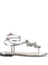 Mach&mach Sandal With Metallic Decoration In Silver