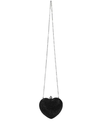 MACH&MACH CRYSTAL HEART CLUTCH BAG
