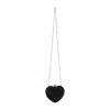 Mach&mach Crystal Heart Hotfix Small Clutch In Black