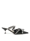 Mach&mach Pointed High-heeled Muller Shoes In Black
