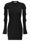 Mach&mach Cut-out Crystal Bow Dresses Black