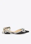 Mach&mach Double Bow Ballerinas In Black