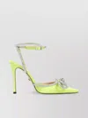 Mach&mach Double Bow Crystal Pumps In Yellow