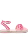 Mach&mach Bow Detail Fabric Espadrilles Rope