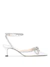 Mach&mach Double Bow 65mm Leather Pumps In White