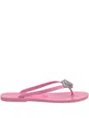 Mach&mach Mach & Mach Women Flip-flop Sandals With Double Heart In Pink