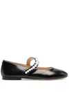 Mach&mach Mach & Mach Flats In Black