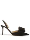 Mach&mach Le Cadeau Crystal Bow Slingback Pumps In Black