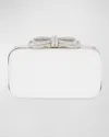 Mach&mach Embellished Bow Leather Clutch Bag In White