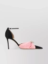 Mach&mach Double Heart 110mm Satin Pumps In Pink