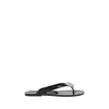Mach&mach Mach & Mach Black Rubber Double Heart Thong Flip Flops In Black