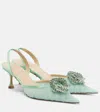 Mach&mach Galaxy 65 Embellished Slingback Pumps In Green