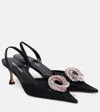 Mach&mach Galaxy Embellished Slingback Pumps In Black