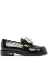 Mach&mach Galaxy Loafers In Black