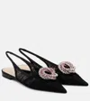 Mach&mach Galaxy Embellished Slingback Pointed Toe In Black