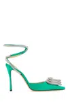 Mach&mach Mach & Mach Pumps Satin Slingback Pumps In Green