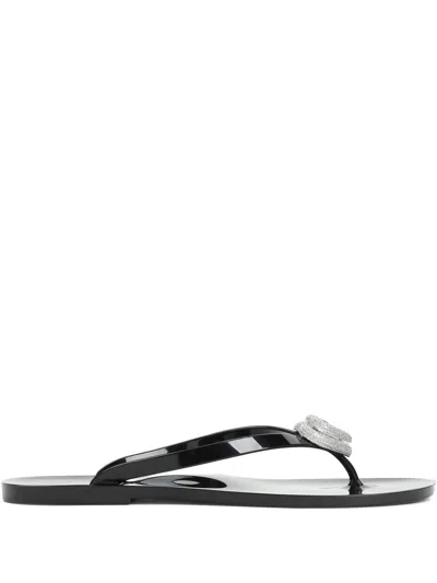 MACH&MACH HEART-CHARM FLIP FLOPS