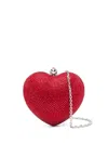 Mach&mach Heart Clutch Bag In Red
