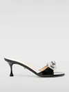 Mach&mach Black Double Bow 65 Heeled Sandals In Black