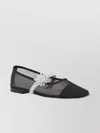 Mach&mach Jeweled Bow Strap Ballerinas