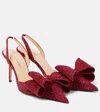 Mach&mach Le Cadeau 85 Suede Slingback Pumps In Red