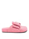 Mach&mach Bow-decorated Muller Shoes In Nude & Neutrals