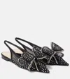Mach&mach Le Cadeau Mesh Slingback Flats In Black