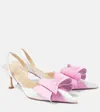 Mach&mach Le Cadeau Satin Slingback Pumps In White