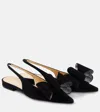 Mach&mach Le Cadeau Suede Ballet Flats In Black