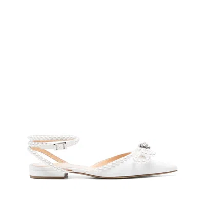 Mach&mach Leather Ballet Flats In White