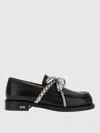 Mach&mach Crystal Studs Bow Detail Loafers In Schwarz