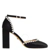 Mach&mach Black Audrey Crystal 95 Heels In Black