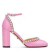 Mach&mach Mach E Mach Audrey Pumps With Crystals In Pink